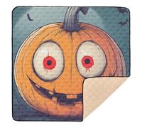 Happy Halloween Bloody Eyes Boo - Alfombra plegable para gimnasio y actividades para interiores y exteriores, acogedora, transpirable, para jugar boca abajo, para bebés pequeños, 50 x 50 pulgadas