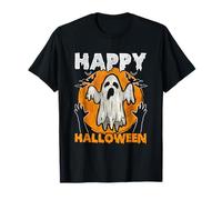 Happy-Halloween Calabaza Espeluznante Boo Flying Bats Ghost Camiseta