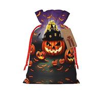 Happy-Halloween-Day-Trick-or-Treat 1 bolsa con cordón de 4.7 x 6.9 pulgadas, duradera y elegante, ideal para regalos personalizados de Halloween