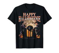 Happy Halloween Divertido Dachshund Wiener Pirata de Halloween Camiseta