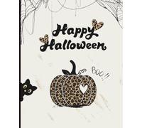 Happy Halloween Leopard Print Notebook: Cute Spooky Journal for Women and Girls | Aesthetic