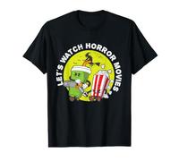 Happy Halloween Let's Watch Películas de Terror Cuddle Night Camiseta gráfica económica