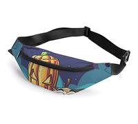 Happy Halloween Owl Pumpkin American and Rainbow Flag Fanny Pack, Riñonera Deportiva para niños Adultos para Hombres y Mujeres