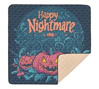 Happy Halloween Pumpkins Pink Jack-o-Lantern Pumpkin Happy Halloween Cute Plegable Baby Gym & Activity Mat para interiores y exteriores, resistente al agua, tapete de gimnasio para bebés, niños