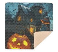 Happy Halloween Trick or Treat - Tapete de juego de espuma suave para bebés para interiores y exteriores, ligero, tapete de actividades para bebés y niños pequeños, 50 x 50 pulgadas