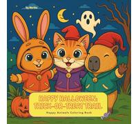 Happy Halloween: Trick-or-Treat Trail: Happy Animals Coloring Book