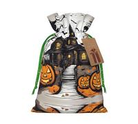 Happy-Halloween-Vector Print Christmas Drawstring Holiday Candy Bag Christmas Sacos Reutilizables Bolsas de regalo de fiesta