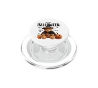 Happy Halloween Witch Teddy Bear Pumpkin Graphic PopSockets PopGrip para MagSafe