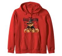 Happy Halloween Witch Teddy Bear Pumpkin Graphic Sudadera con Capucha