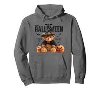 Happy Halloween Witch Teddy Bear Pumpkin Graphic Sudadera con Capucha