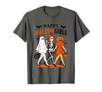 Happy Hallowgirls Ghost Skeleton Pumpkin Camiseta
