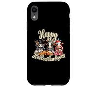 Happy Hallowthanksmas Funny Cow Holiday Design Carcasa para iPhone XR