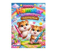 Happy Hamster Adventures Coloring Book: Cute & Fun Animal Coloring Book for Kids Ages 3-8 | Easy Hamster Designs for Creativity