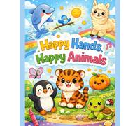 Happy Hands, Happy Animals: A Fun and Easy Animal Coloring Book for Kids Ages 4-8