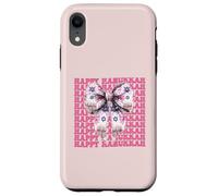 Happy Hanukkah Jewish Menorah Girl Coquette Lazo Rosa Carcasa para iPhone XR