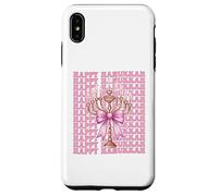 Happy Hanukkah Jewish Menorah Girl Coquette Lazo Rosa Carcasa para iPhone XS MAX