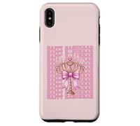 Happy Hanukkah Jewish Menorah Girl Coquette Lazo Rosa Carcasa para iPhone XS MAX