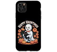 Happy Hauntings - Bonito diseño de Fantasma y Gato Negro Carcasa para iPhone 11 Pro MAX