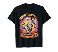 Happy Hauntings Dinosaurio Momia Esqueleto Camiseta