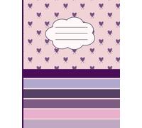 Happy Heart Notebook - Cute Pink & Purple Journal with Smiling Heart Pattern | Fun Lined Cover for Girls, School, or Daily Writing