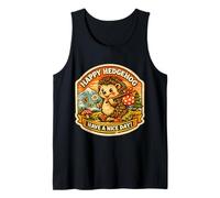 Happy Hedgehog Have A Nice Day Dueño Vintage Erinaceinae Camiseta sin Mangas