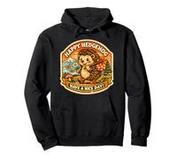 Happy Hedgehog Have A Nice Day Dueño Vintage Erinaceinae Sudadera con Capucha