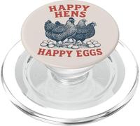 Happy Hens Happy Eggs Vintage Chicken Country Life PopSockets PopGrip para MagSafe