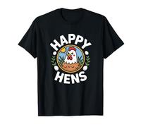 Happy Hens Vida De Gallinero Rural Camiseta