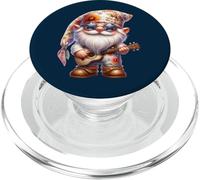 Happy Hippie GNOME with Guitar For Women Men Grandpa Life PopSockets PopGrip para MagSafe