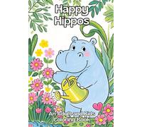 Happy Hippos: An Adult and Kids Coloring Book