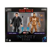 Figuras Happy Hogan & Iron Man Mark XXI Marvel Legends Infinity Saga Articuladas 15 cms