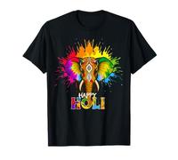 Happy Holi Festival India Colors Elephant Hindu Spring 2025 Camiseta