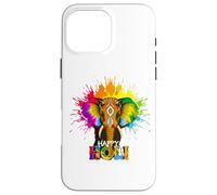 Happy Holi Festival India Colors Elephant Hindu Spring 2025 Carcasa para iPhone 16 Pro MAX