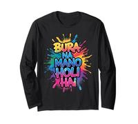 Happy Holi Festival India Hindu Colors Spring Woman Kids Men Manga Larga