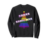 ¡Happy Holi-Gays! Árbol de Navidad Arco Iris del Orgullo Gay Sudadera