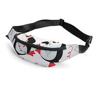 Happy Holiday Penguin Jungle Animals and Flowers Fanny Pack, riñonera Deportiva para niños Adultos para Hombres y Mujeres