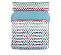 Happy Home Bolonia Juego Nórdico para Cama de 150 cm, Poliéster, Azul, 30.0x23.0x5 cm