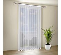 Happy Home Milena - Cortina Transparente (450 x 180 cm), Color Blanco