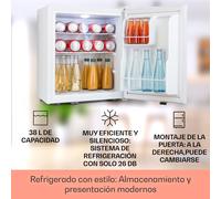 Happy Hour 38 mini nevera Minibar 38 litros 26 dB Klarstein