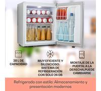 Happy Hour 38 mininevera minibar nevera para bebidas 38 litros 26 dB Klarstein