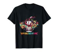 Happy Hour Comienza con el diseño de Amantes del Vino Camiseta
