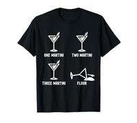 Happy Hour Divertido de cócteles One Two Three Martini Floor Camiseta