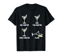 Happy Hour Divertido de cócteles One Two Three Martini Floor Camiseta
