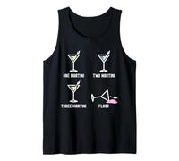 Happy Hour Divertido de cócteles One Two Three Martini Floor Camiseta sin Mangas