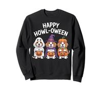 Happy Howl-Oween - Lindo Perro Beagle Humor de Halloween Sudadera
