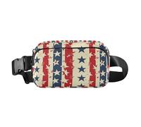 Happy Independence Day - Riñonera para hombres y mujeres, mini bolsa deportiva cruzada con correa ajustable para entrenamiento, correr, senderismo
