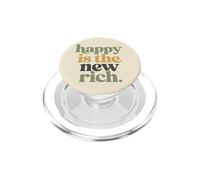 Happy Is The New Rich Positive Cita Humor Familiar PopSockets PopGrip para MagSafe