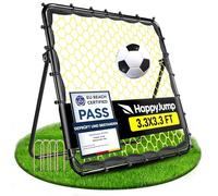 Happy Jump Red de Rebote de Fútbol 1x1m - Ángulos Ajustables, Estructura de Panal, Mejora Técnica y Reacción, Ideal para Principiantes y Avanzados