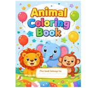 Happy Jungle Friends: Coloring book for Kids: Alphabetical animal coloring book