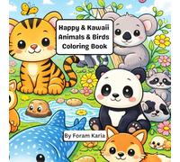 Happy & Kawaii Animals an Birds Colouring Book: Cute, Easy and Fun